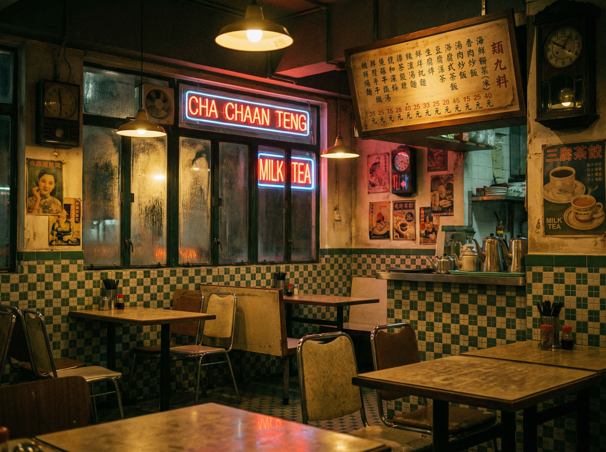 新葡京娱乐城 - 港式茶餐厅内部场景